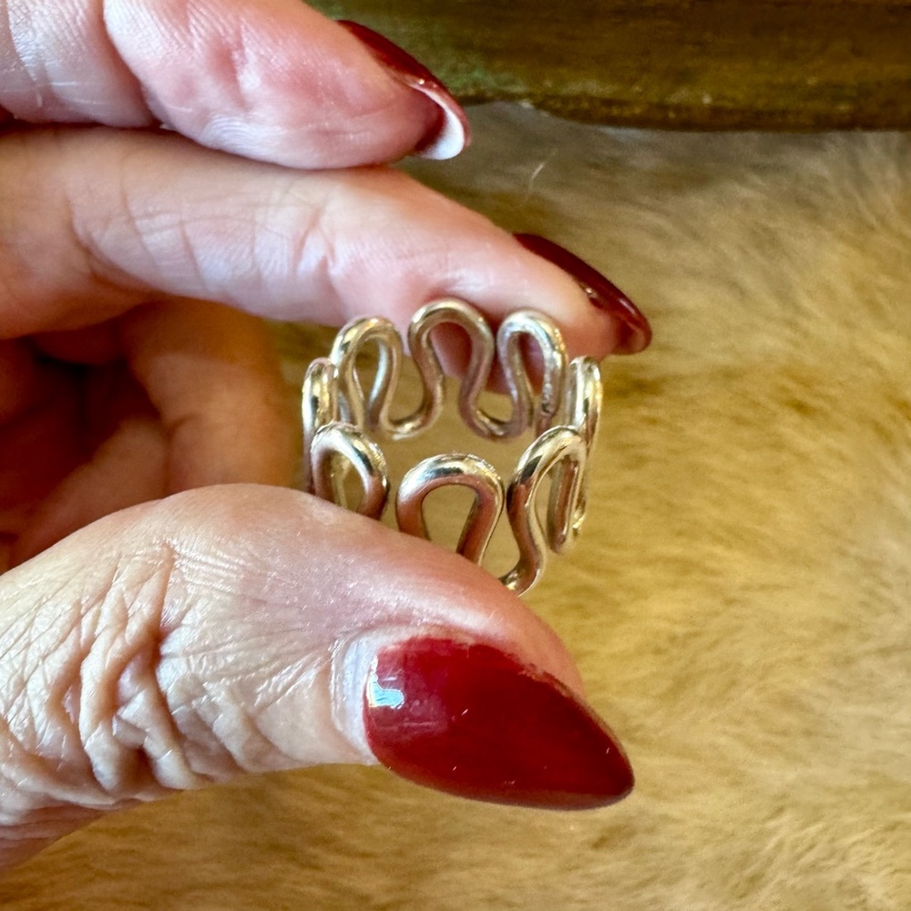 EUC Reveka Rose sterling silver Wiggle ring 6-6.25 - Picture 7 of 11